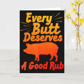 Grappige Bbq Kunst Voor Mannen Vrouwen Die Vlees G Kaart (Gele Bloem)