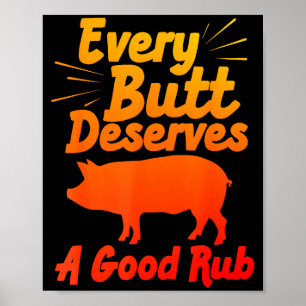 Grappige Bbq Kunst Voor Mannen Vrouwen Die Vlees G Poster