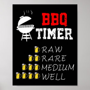 Grappige Bbq Kunst Voor Mannen Vrouwen Die Vlees G Poster