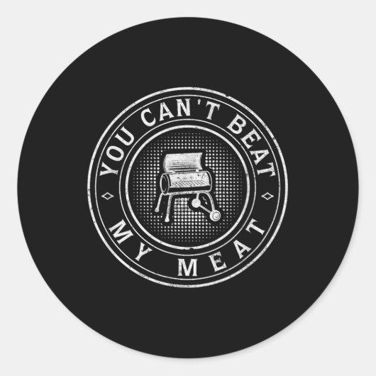 Grappige BBQ Pit Reverse Flow Roker Accessoire Gri Ronde Sticker (Voorkant)