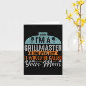 Grappige BBQ Roker In Een Grillmaster Mannen Grill Kaart (Gele Bloem)