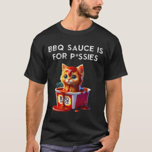 Grappige Bbq-saus Kattenhumor Kattenliefhebber Cad T-shirt