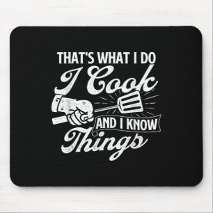 Grappige BBQ Shirten dat is wat ik kook en ik weet Muismat