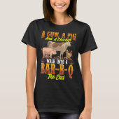 Grappige BBQ Shirten voor mannen Koe varken en kip T-shirt (Voorkant)