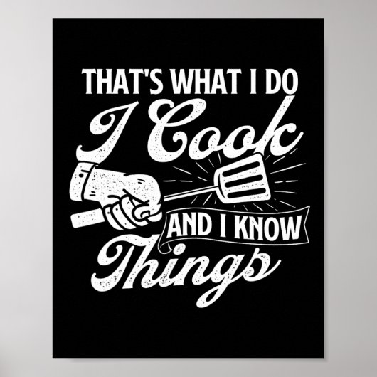 Grappige Bbq-shirts Dat is wat ik doe Ik Kook En I Poster (Voorkant)