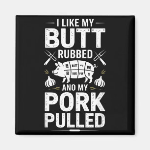 Grappige Bbq-spreuk Ik Hou Van Mijn Kont Gewreven  Magneet
