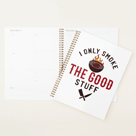 Grappige BBQ-spreuk Ik rook alleen maar het goede Planner