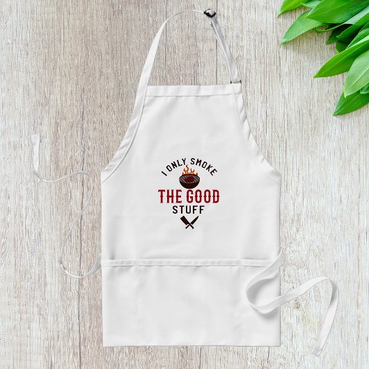 Grappige BBQ-spreuk Ik rook alleen maar het goede Standaard Schort
