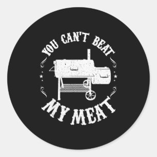 Grappige Bbq T Omgekeerde Stroom Roker Accessoire  Ronde Sticker
