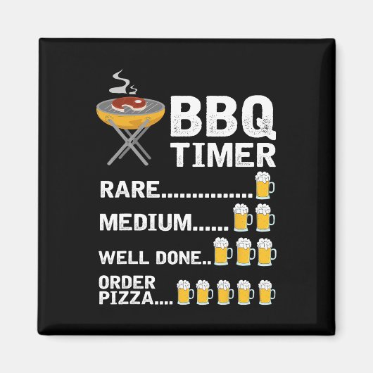 Grappige BBQ Timer1 Magneet (Voorkant)