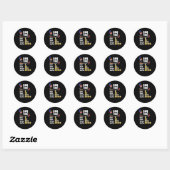 Grappige BBQ Timer - Barbecue Grill Grilling Gift Ronde Sticker (Vel)