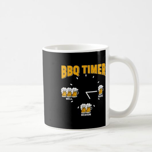 Grappige BBQ Timer - Barbecue Grill Grilling Party Koffiemok (Rechts)