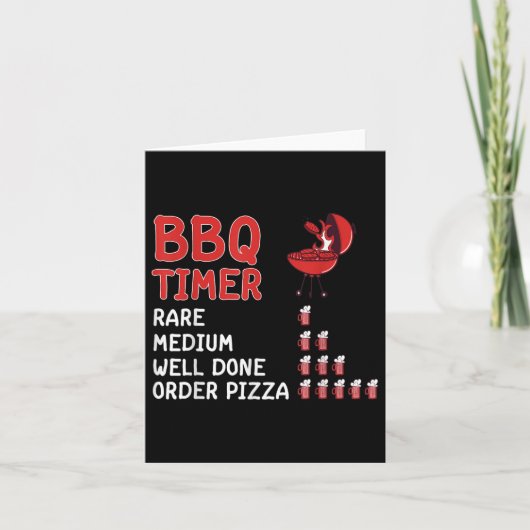 Grappige BBQ Timer Barbecue Grill Master Grillen D Kaart (Voorkant)