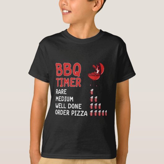 Grappige BBQ Timer Barbecue Grill Master Grillen D T-shirt (Voorkant)