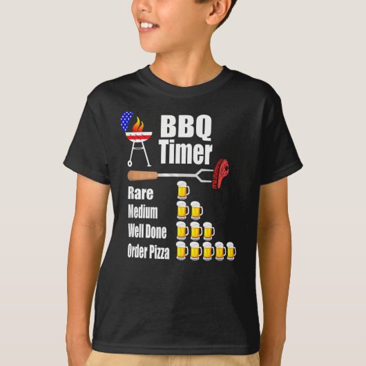 Grappige bbq-timer - barbecuegrill grillcadeau t-shirt (Voorkant)