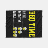 Grappige BBQ Timer Bier Drink Gift Gerookt Vlees B Fleece Deken (Voorkant (Horizontaal))