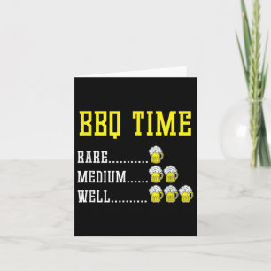 Grappige BBQ Timer Bier Drink Gift Gerookt Vlees B Kaart