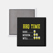 Grappige BBQ Timer Bier Drink Gift Gerookt Vlees B Magneet (Voorkant / Achterkant)