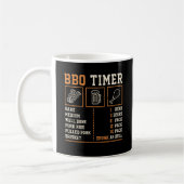 Grappige BBQ-timer Grilling-niveaus & Bier Chart M Koffiemok (Links)
