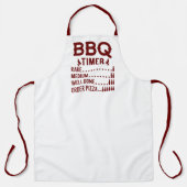 Grappige BBQ-timer Rood Schort (Voorkant)