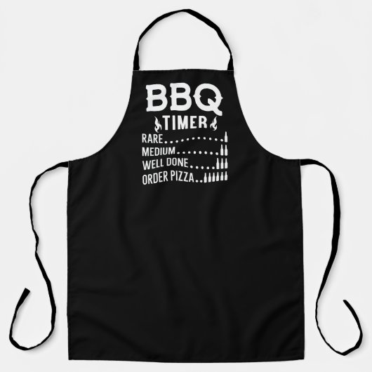 Grappige BBQ-timer Schort (Voorkant)