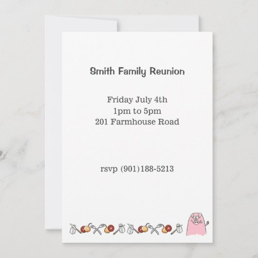 Grappige BBQ uitnodiging (Achterkant)