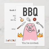 Grappige BBQ uitnodiging (Voorkant / Achterkant)