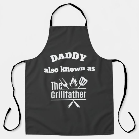 Grappige BBQ Vaderdag gewoonte Schort (Voorkant)