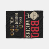 Grappige Bbq Vlees Kook Timer Bier Grill Chef Rbec Fleece Deken (Voorkant (Horizontaal))