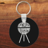 Grappige BBQ vlees zweet geen spijt van Clic houts Sleutelhanger (Voorkant)