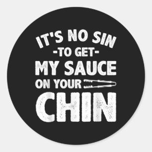 Grappige BBQ voor Mannen Vrouwen BBQ Barbeque Roke Ronde Sticker