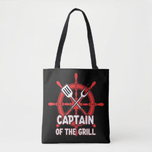 Grappige BBQ Zeilkapitein Van De Grill  Tote Bag