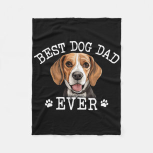Grappige Beagle Dad Vaderdag Ooit Hondenliefde Fleece Deken