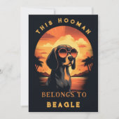 Grappige Beagle Dog Ouder gepersonaliseerd Aankondiging (Voorkant)