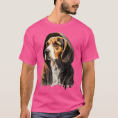 Grappige Beagle Dog Rap Rapper Hip Hop RB T-shirt (Voorkant)