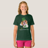 Grappige Beagle Goud St. Patrick's Dag T-shirt (Voorkant volledig)