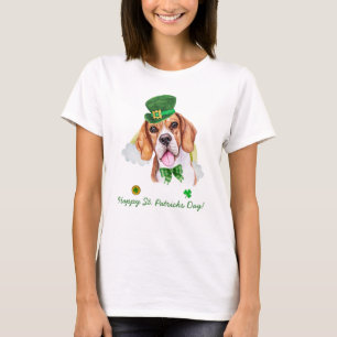 Grappige Beagle Goud St. Patrick's Dag T-shirt
