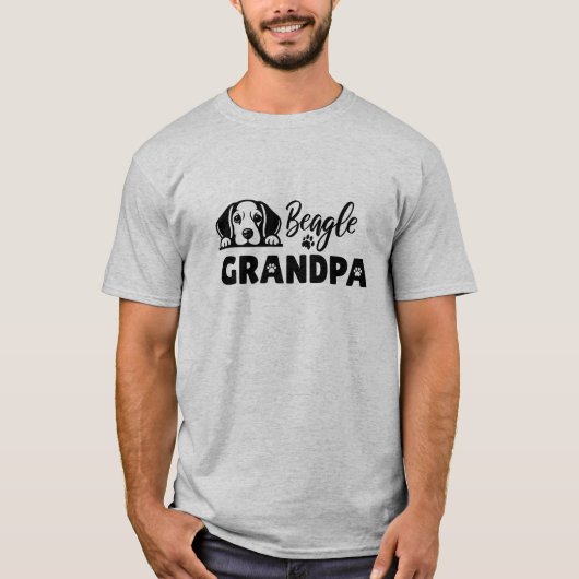 Grappige Beagle grootvader T-shirt (Voorkant)