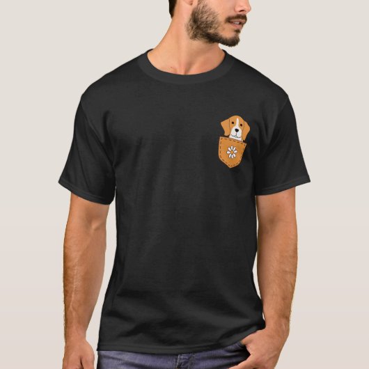 Grappige Beagle hond in de zak T-shirt (Voorkant)