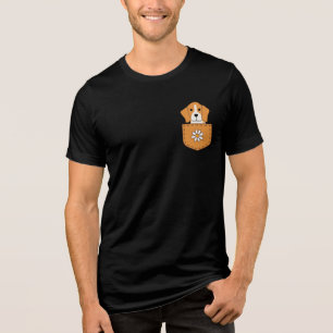 Grappige Beagle hond in de zak Tri-Blend Shirt