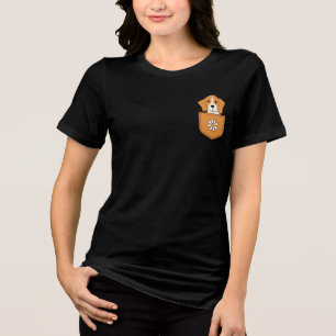 Grappige Beagle hond in de zak Tri-Blend Shirt