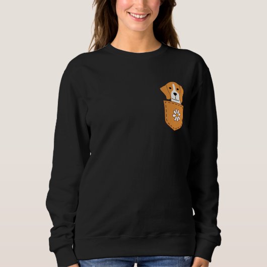 Grappige Beagle hond in de zak Trui (Voorkant)