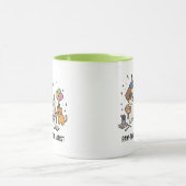 Grappige Beagle-hond Kunstliefhebber Verjaardagsvi Mok (Midden)