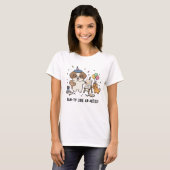 Grappige Beagle-hond Schildert Katten Kunst Feestj T-shirt (Voorkant volledig)