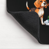 Grappige Beagle Hond Sneeuwman Kerstboom Lights XM Muismat (Hoek)