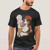 Grappige Beagle-honkbal-ijsjes Graphic T-shirt (Voorkant)