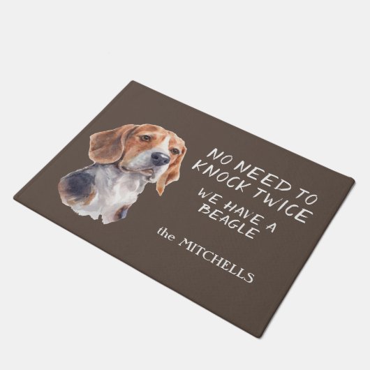 Grappige Beagle Hound Deurmat (Schuin)