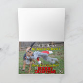 Grappige Beagle Ik ben een goede kerstjongen gewee Feestdagen Kaart (Binnen)