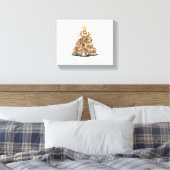 Grappige beagle kerstboom voor beagle hondenliefhe canvas afdruk (Insitu (Slaapkamer))