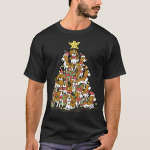 Grappige beagle kerstboom voor beagle hondenliefhe t-shirt